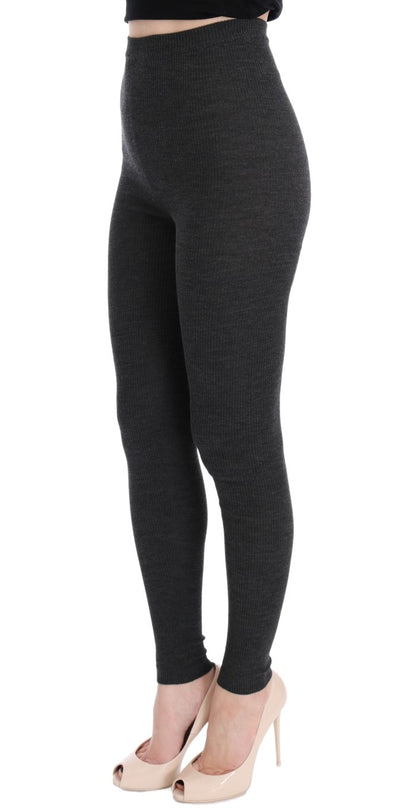 Collant en laine stretch gris Dolce & Gabbana