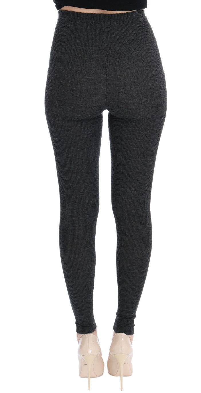 Collant en laine stretch gris Dolce & Gabbana
