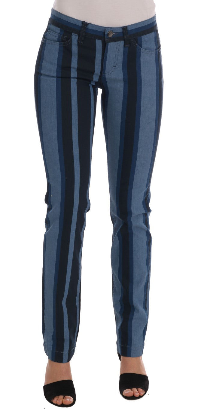 Jeans en coton rayé GIRLY bleus Dolce & Gabbana
