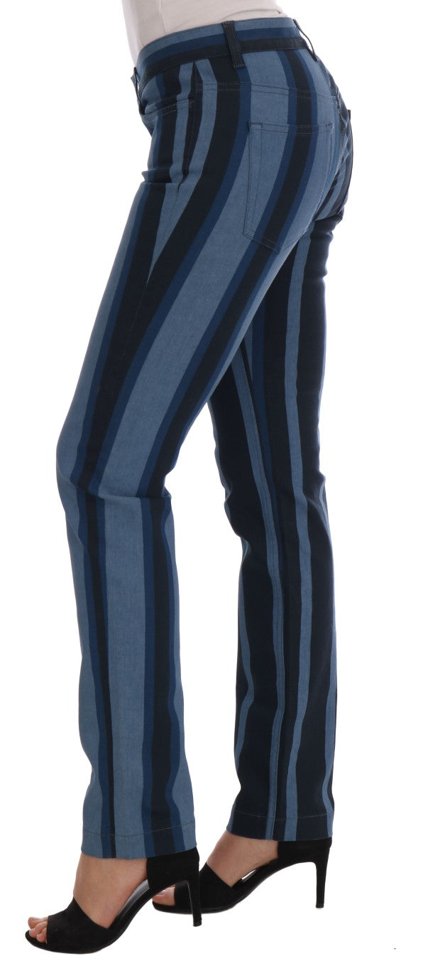 Jeans en coton rayé GIRLY bleus Dolce & Gabbana