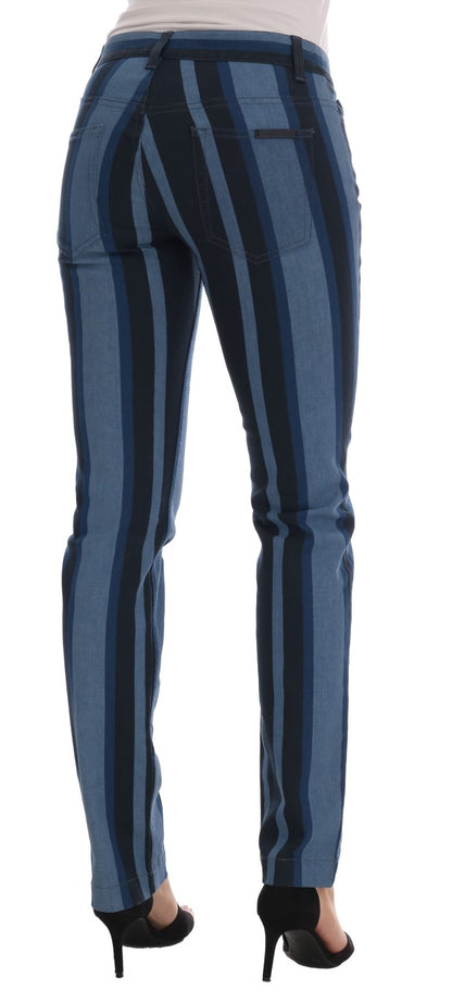 Jeans en coton rayé GIRLY bleus Dolce & Gabbana