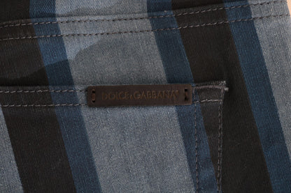 Jeans en coton rayé GIRLY bleus Dolce & Gabbana