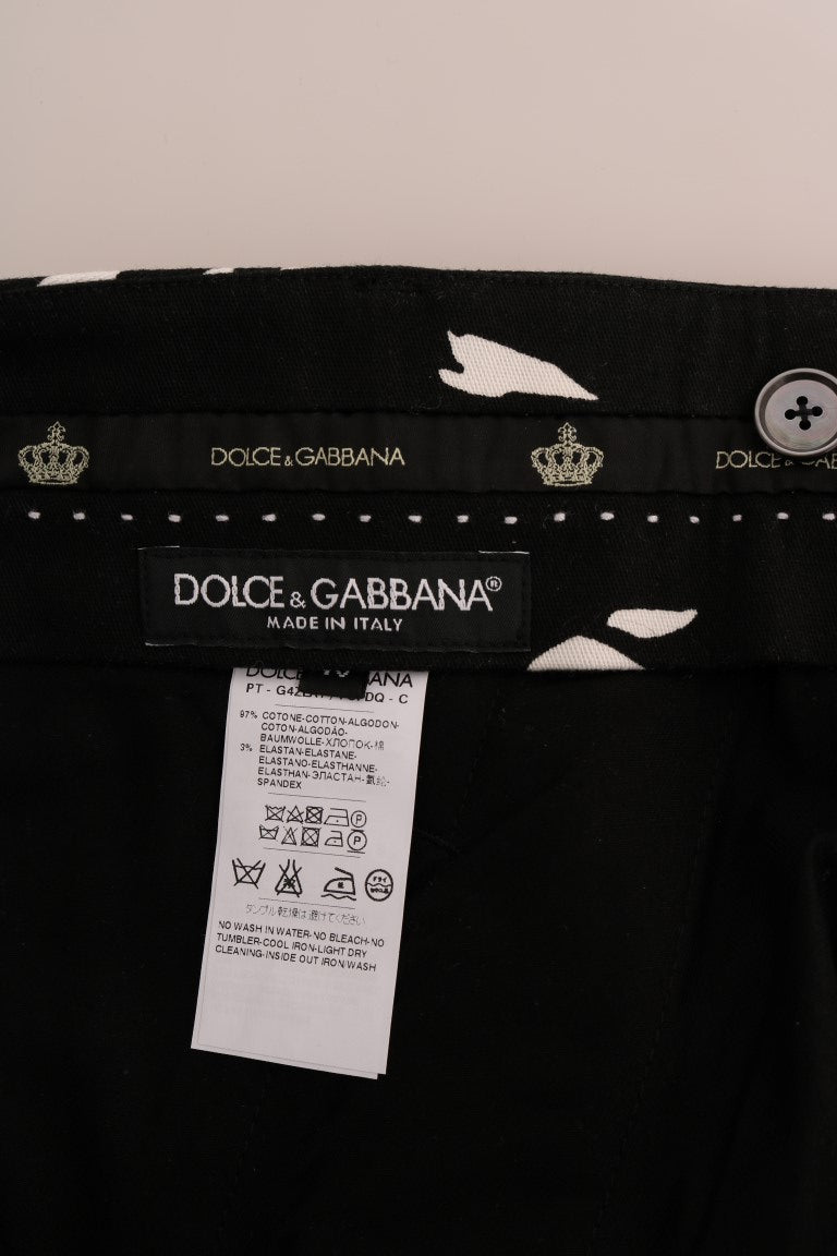 Pantalon Dolce & Gabbana Tree en coton stretch noir