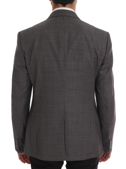 Veste de blazer slim MARTINI en laine grise Dolce & Gabbana