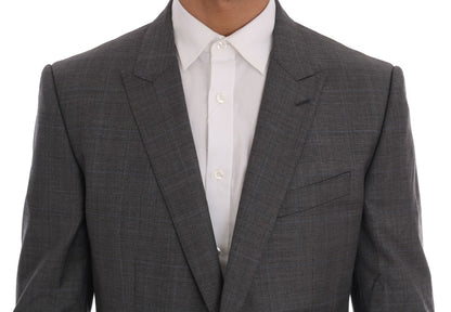 Veste de blazer slim MARTINI en laine grise Dolce & Gabbana