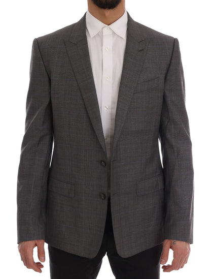 Veste de blazer slim MARTINI en laine grise Dolce & Gabbana