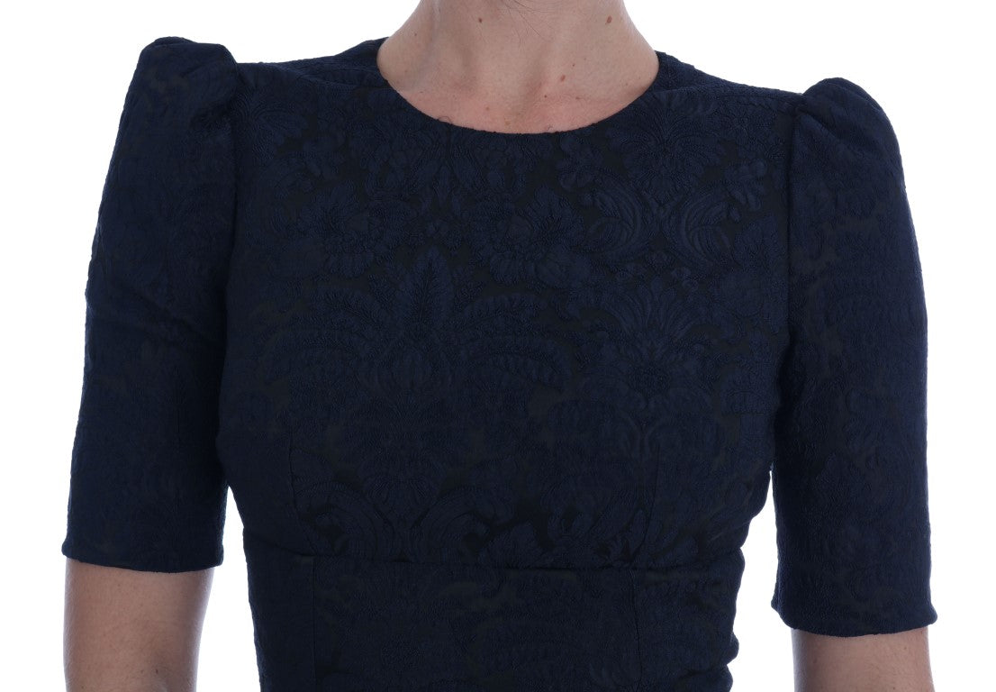 Mini-robe évasée Dolce & Gabbana noire et bleue