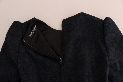 Mini-robe évasée Dolce & Gabbana noire et bleue