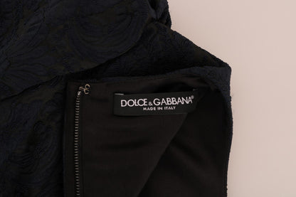 Mini-robe évasée Dolce & Gabbana noire et bleue