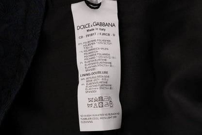 Mini-robe évasée Dolce & Gabbana noire et bleue