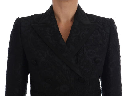 Veste blazer en brocart noir Dolce & Gabbana