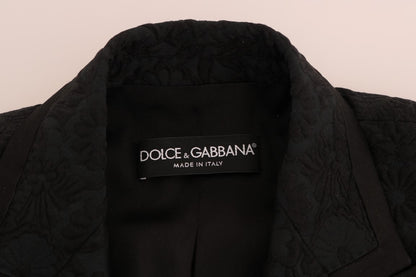 Veste blazer en brocart noir Dolce & Gabbana