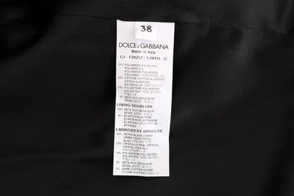 Veste blazer en brocart noir Dolce & Gabbana