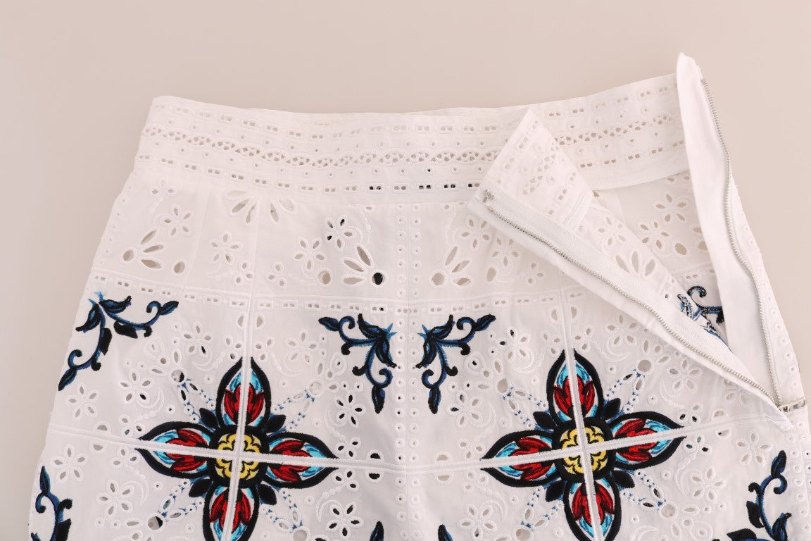 Pantalon Capri Dolce & Gabbana multicolore ajouré Majolique