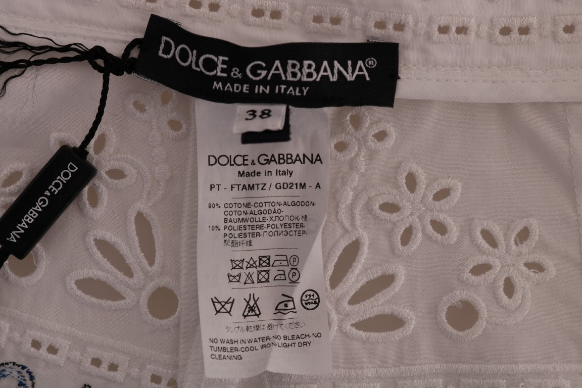 Pantalon Capri Dolce & Gabbana multicolore ajouré Majolique