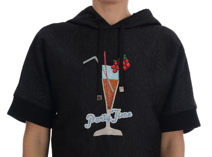 Pull à capuche Dolce & Gabbana « Contes de fées » noir et cristaux