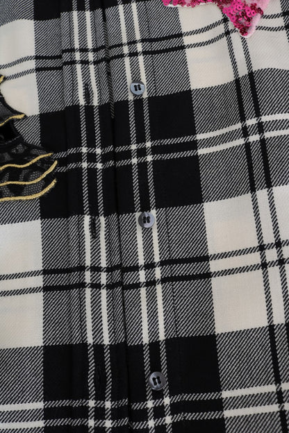 Chemise Dolce & Gabbana Conte de fées en cristal noir et blanc