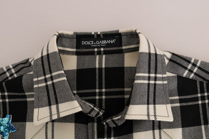 Chemise Dolce & Gabbana Conte de fées en cristal noir et blanc