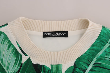Pull col rond à sequins Dolce & Gabbana ananas banane