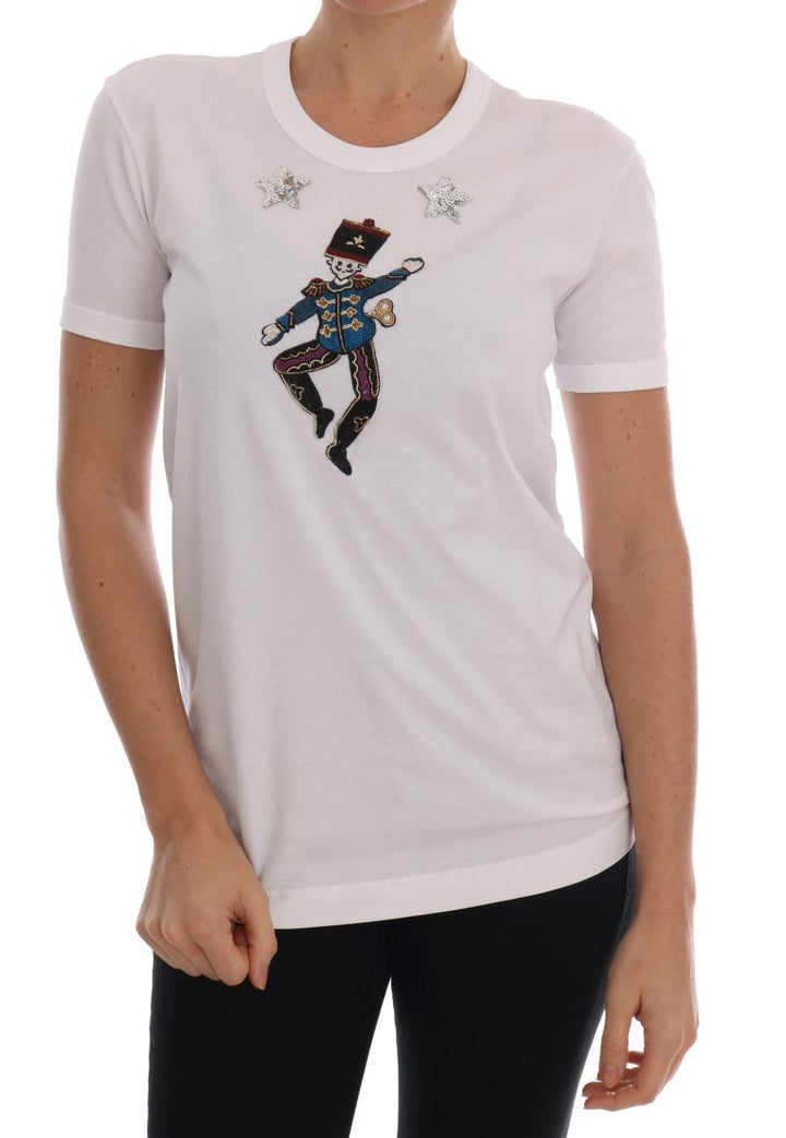 Camiseta Blanca de Algodón "Cuento de Hadas" de Dolce & Gabbana