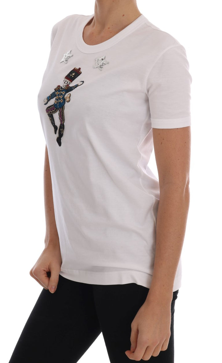 Camiseta Blanca de Algodón "Cuento de Hadas" de Dolce & Gabbana