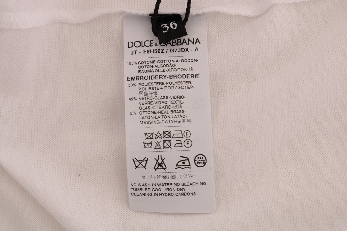 T-shirt Conte de fées en coton blanc Dolce & Gabbana