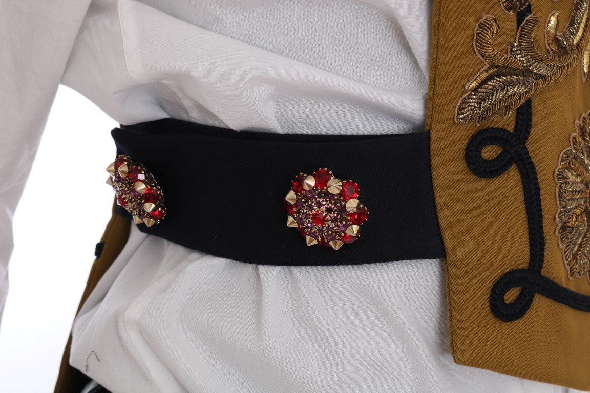 Veste croisée en cristal jaune Dolce & Gabbana