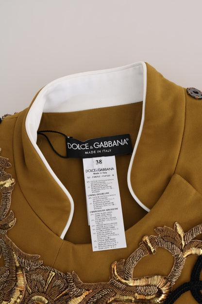 Veste croisée en cristal jaune Dolce & Gabbana