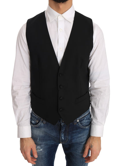 Gilet Dolce & Gabbana en laine et soie noires