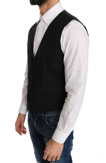 Gilet Dolce & Gabbana en laine et soie noires