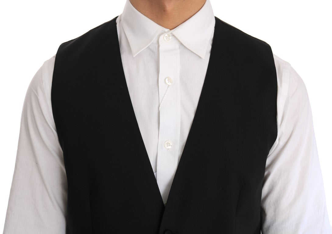 Gilet Dolce & Gabbana en laine et soie noires