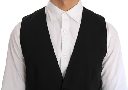 Gilet Dolce & Gabbana en laine et soie noires