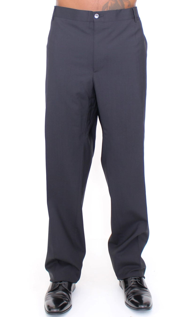 Pantalon plissé Dolce & Gabbana en laine stretch noir