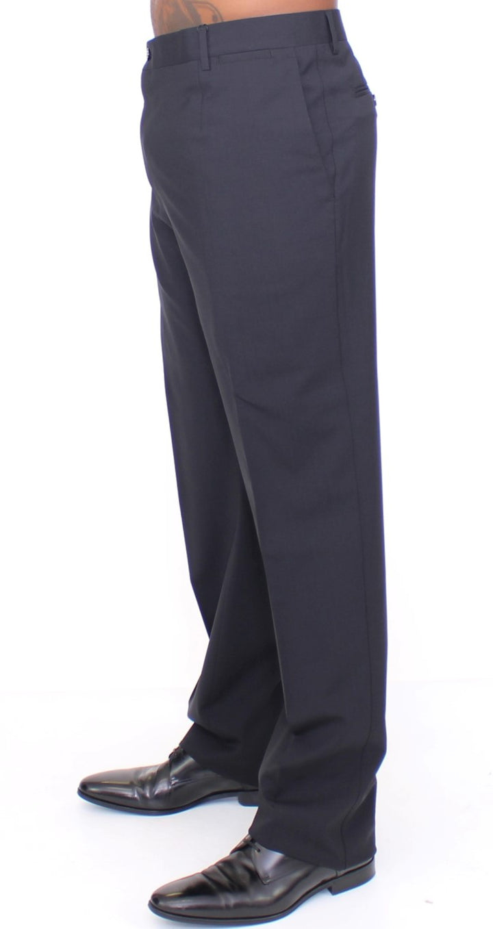 Pantalon plissé Dolce & Gabbana en laine stretch noir
