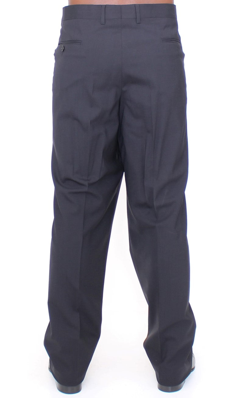 Pantalon plissé Dolce & Gabbana en laine stretch noir