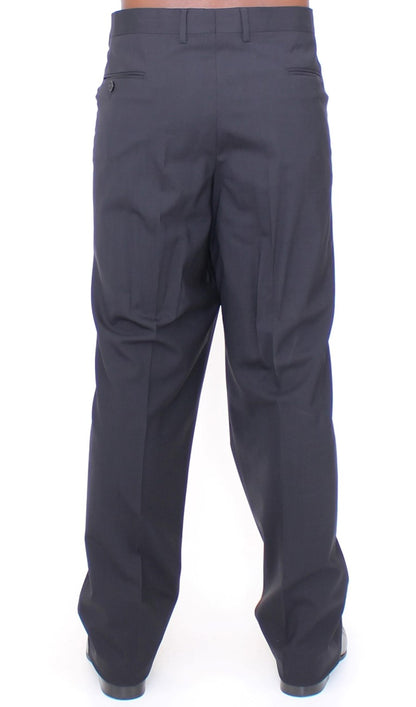 Pantalon plissé Dolce & Gabbana en laine stretch noir