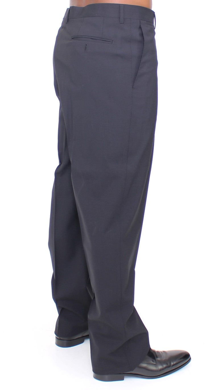 Pantalon plissé Dolce & Gabbana en laine stretch noir