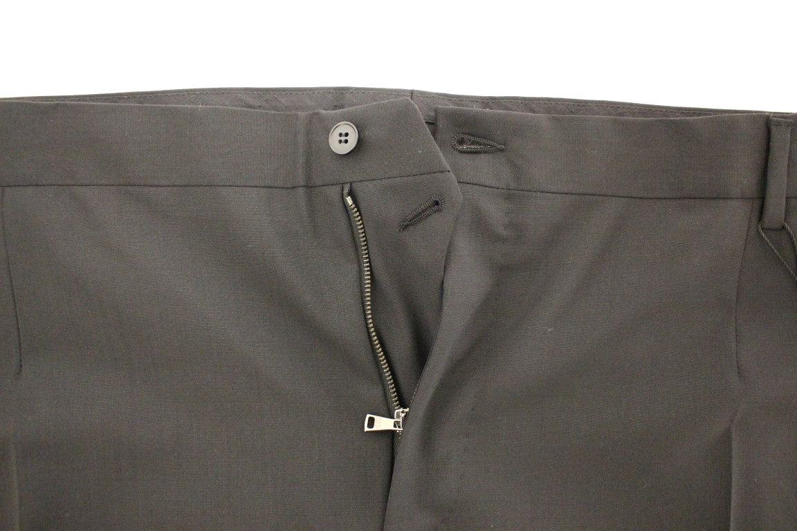 Pantalon plissé Dolce & Gabbana en laine stretch noir
