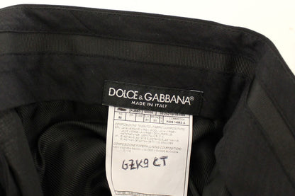 Pantalon plissé Dolce & Gabbana en laine stretch noir