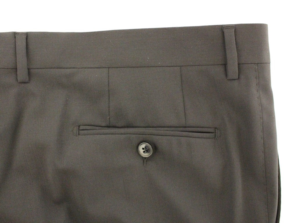 Pantalon plissé Dolce & Gabbana en laine stretch noir