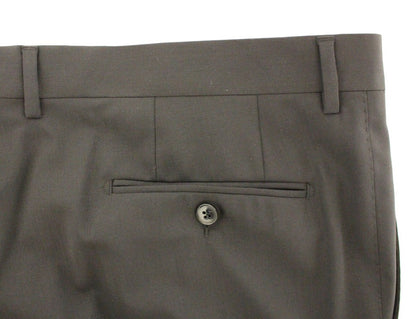 Pantalon plissé Dolce & Gabbana en laine stretch noir