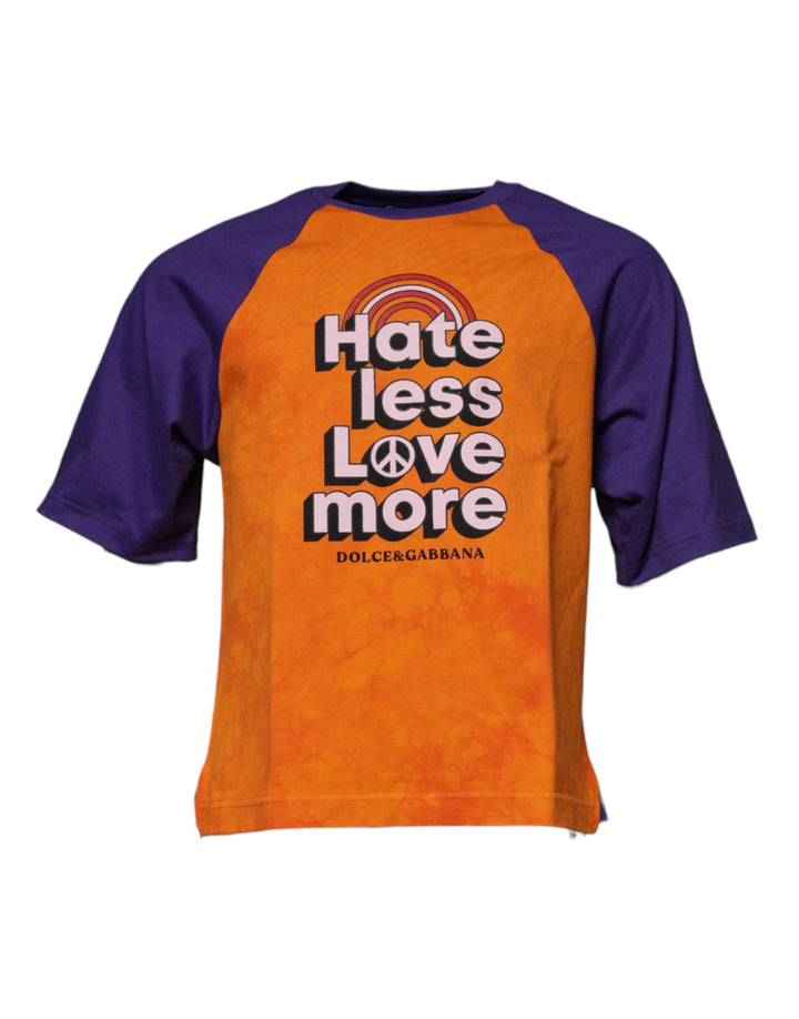 T-shirt à manches courtes Dolce & Gabbana avec imprimé graphique orange et violet