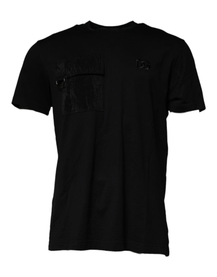 T-shirt Dolce & Gabbana noir à col ras du cou et manches courtes