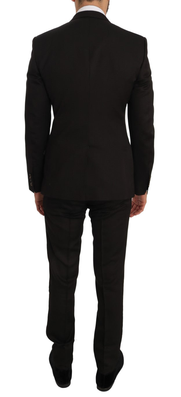 Dolce & Gabbana Laine Marron Cristal Abeille Coupe Slim MARTINI
