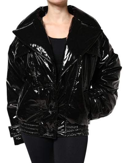 Blouson noir Dolce & Gabbana en polyester avec boutons