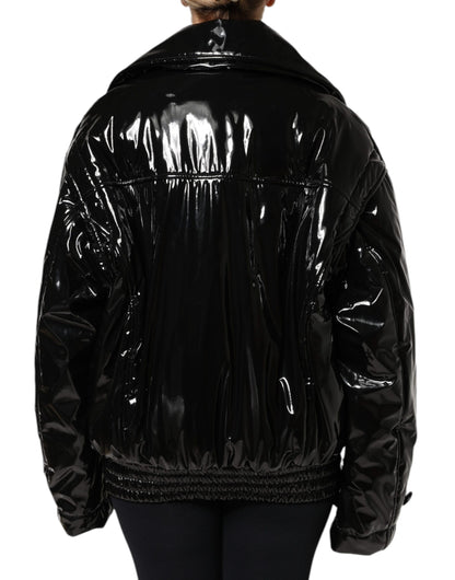 Blouson noir Dolce & Gabbana en polyester avec boutons