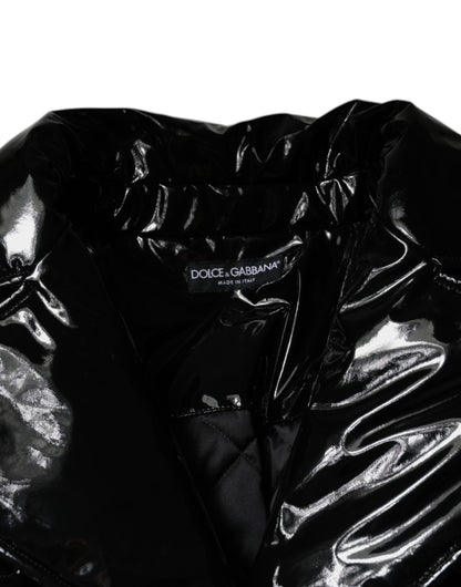 Blouson noir Dolce & Gabbana en polyester avec boutons