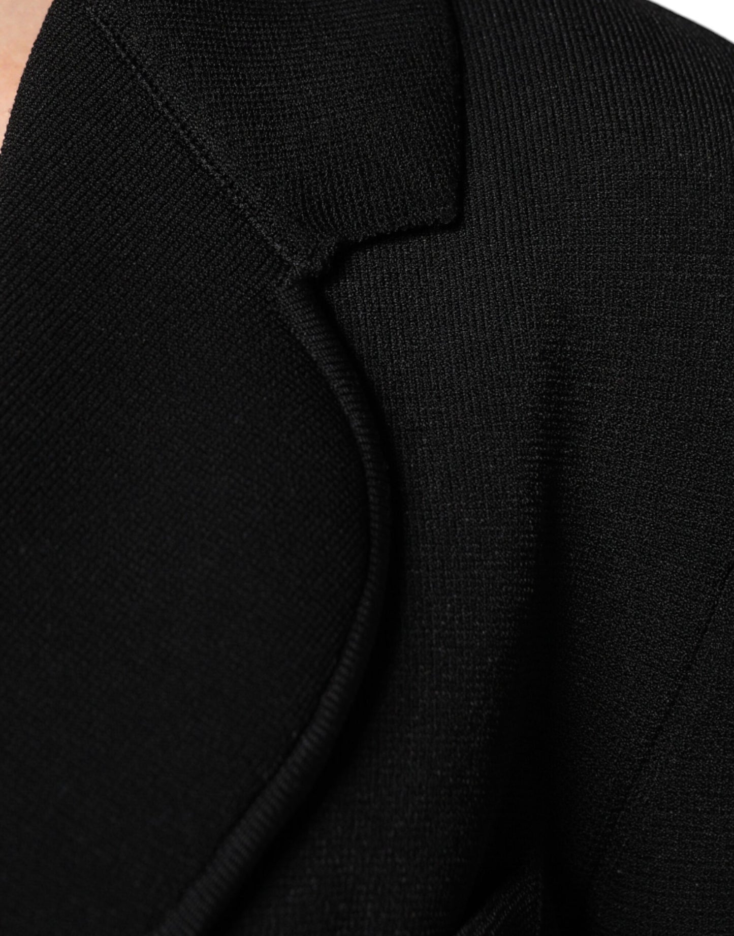Veste blazer Dolce & Gabbana noire en viscose à boutonnage simple