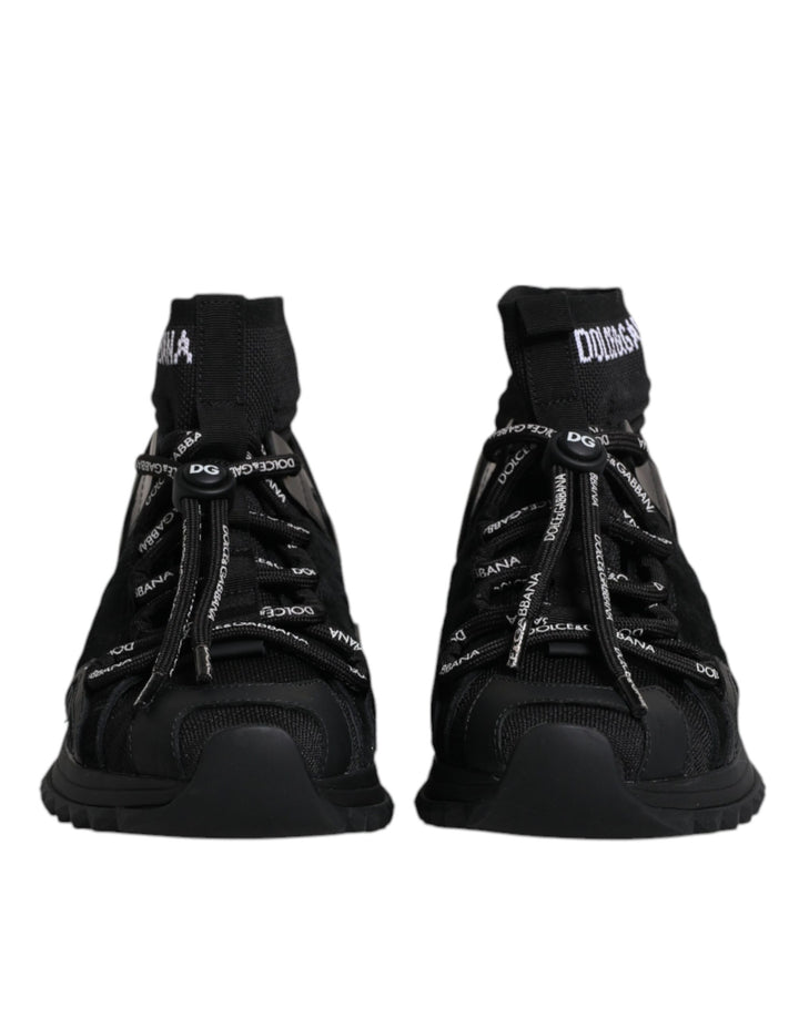 Zapatillas Dolce & Gabbana Negras Sorrento con Logo y Calcetines