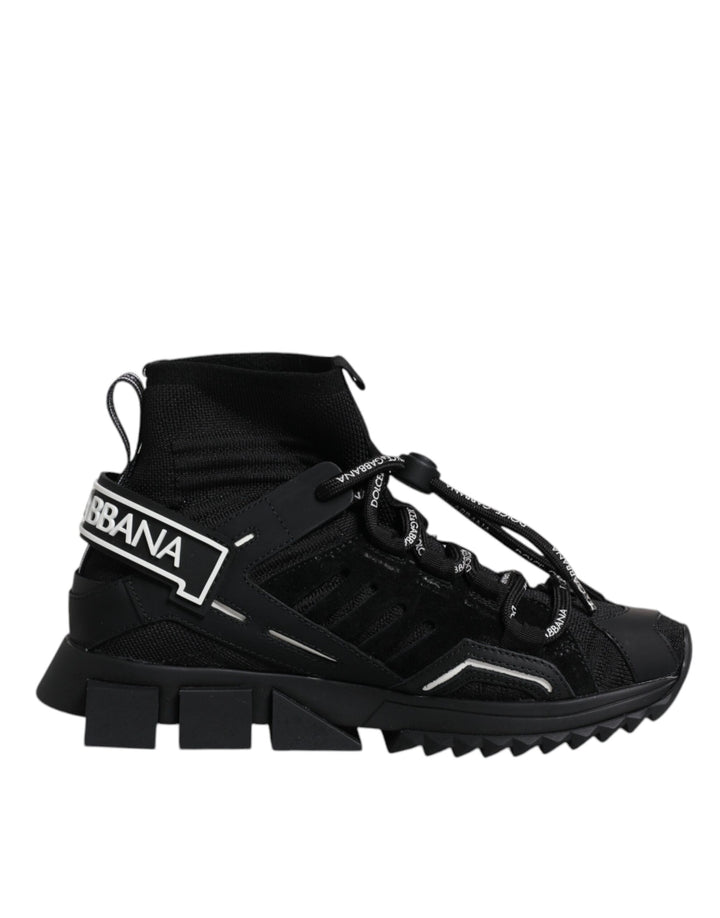 Zapatillas Dolce & Gabbana Negras Sorrento con Logo y Calcetines